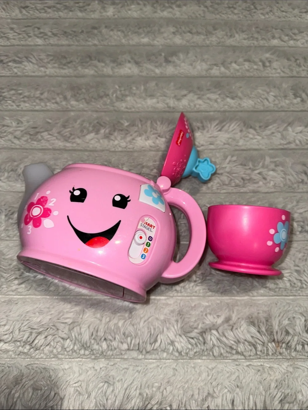 Fisher-Price Pink and Blue Smiling Tea Pot Playset
